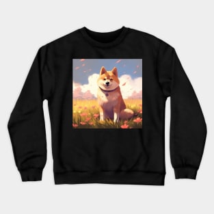 Whimsical Shiba Wonders Crewneck Sweatshirt